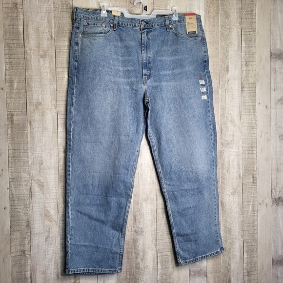 Men's Levi's 550 Relaxed-Fit Stretch Straight Blue Jeans 46x32 New. Big … - Picture 2 of 15